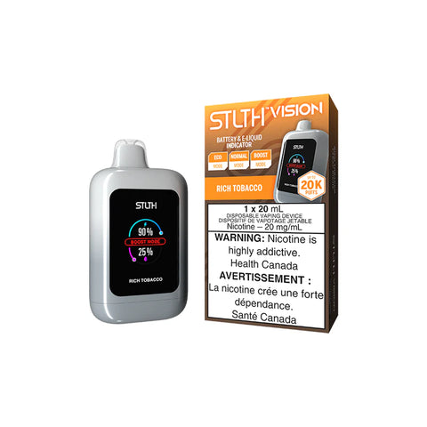 STAMPED STLTH VISION DISPOSABLE - TOBACCO - 20ML - disc