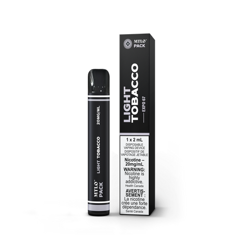 Stamped MTLO DISPOSABLE - LIGHT TOB - 2ml